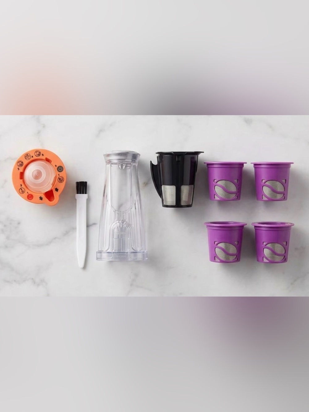 Reusable Coffee Filter and Clear Brewing Funnel - Black and Clear